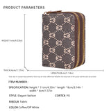 Chic Vintage Zippered Card Holder Wallet for Women - Secure Multi-Card Slots, Fashionable Faux Leather with Coin PurseLuxurious