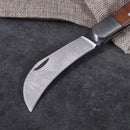 Folding Grafting Knife Grafting Tools Bonsai Pruning Knife Professional Garden Seedling Fruit Tree Cutter with Wooden Handle