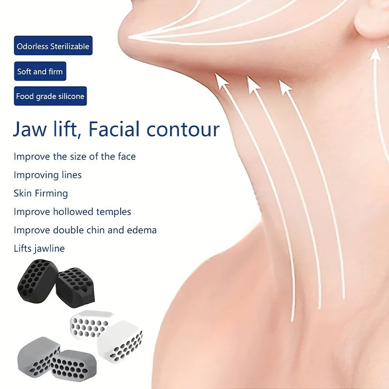 Entrenador de músculos faciales con bola masetera: entrenador de mandíbula de silicona para fortalecer los músculos maseteros y definir la línea de la mandíbula.