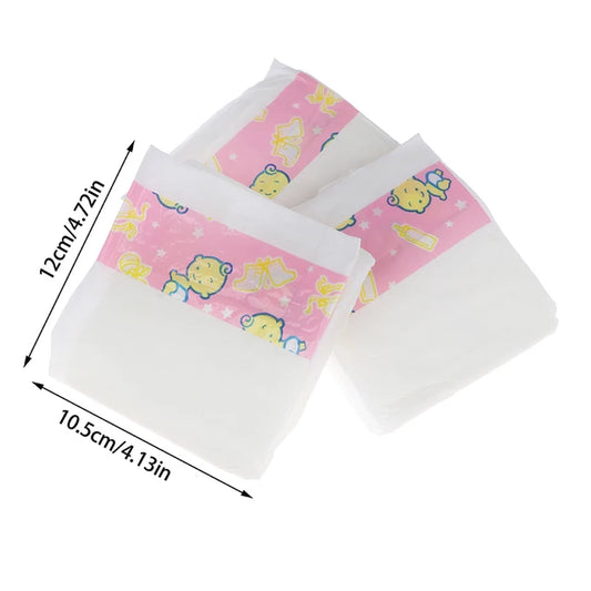 Bebê nascido fralda desgaste para boneca, acessório boneca, presente para criança, brinquedos DIY, 3pcs