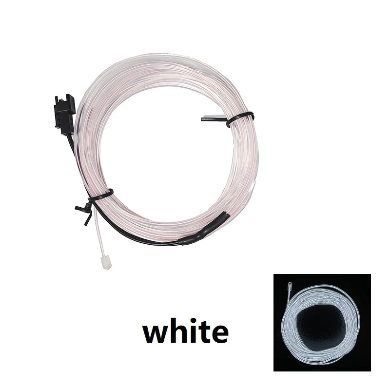 10/5/3/2/1M Glow EL Wire Neon Cable Christmas Dance Party DIY Costumes USB Switch Light Battery Voice control Lamp LED Mask Ball