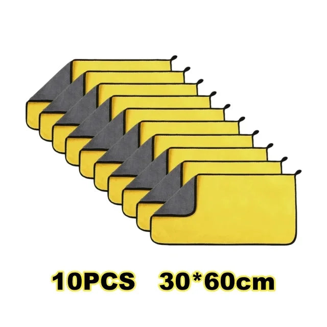 Toalla de microfibra para lavado, limpieza, secado, dobladillos, cuidado y detalles de coche, 30 x 30 cm, 60 cm 