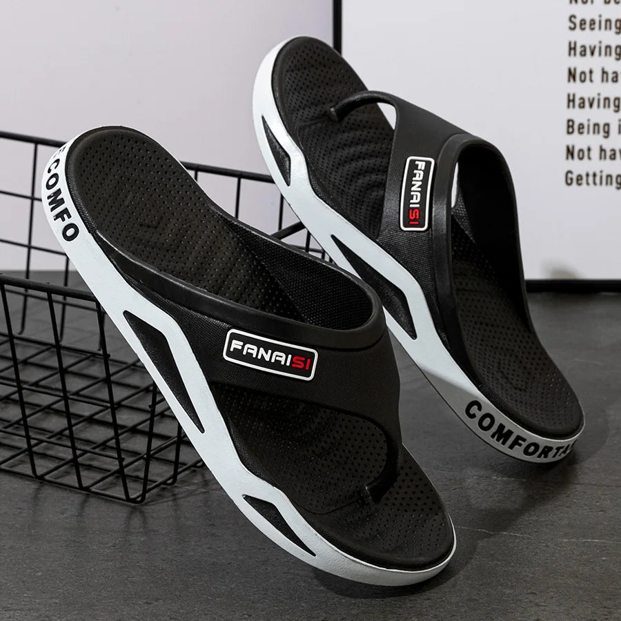 Fashion Men's Slippers Summer Outdoor Flip-Flops Non-slip Indoor Bathroom Couple Leisure Beach Sandals