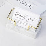 Marble Business Card Holder Organizer Desktop  Name Card Display Stand Table Memo Pad Cards Storage Shelf Office Supplies