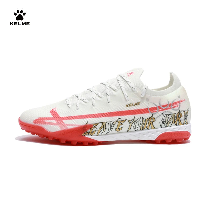 KELME Man MG Soccer Shoes Artificial Grass Slip-Resistant Cushioning Training Football Boot AG Sports Training Shoes