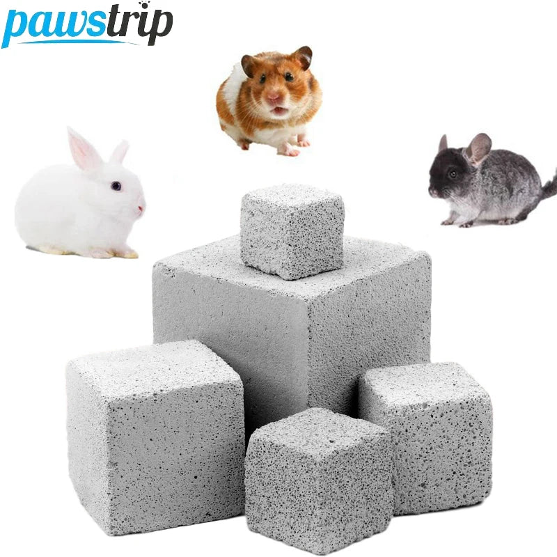 Natural Mineral Teeth Molar Stone Guinea Pig Hamster Rabbit Teeth Grinding Stone Small Pet Dental Care Chew Toys Pets Supplies