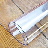 Mantel de PVC transparente, mantel de vidrio suave, impermeable, resistente al aceite, para cocina, rectangular, transparente mate 