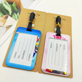 Let's Travel Luggage Label Men Travel Luggage Tag Boys Suitcase ID Address Holder Baggage Boarding Portable Suitcase Ticket