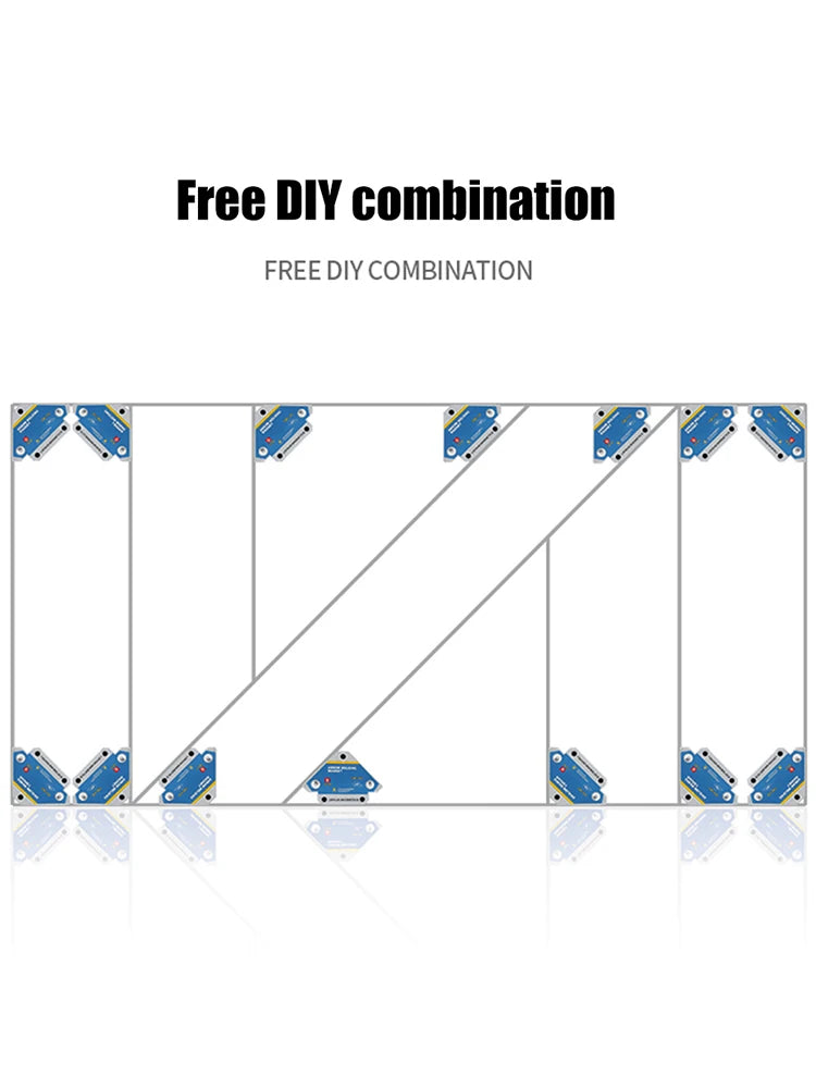 Welding Fixer 4pcs Magnetic Welding Fixer 45/90/135 Degree Multi-angle Magnet Weld Positioner Ferrite Auxiliary Locator Tools