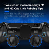 Controlador de juegos telescópico BSP D11 con luz RGB para teléfono móvil, con turbo, giroscopio de 6 ejes y vibración para Android, iOS, PS4, Switch y IP.
