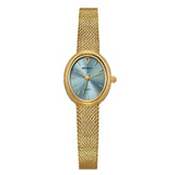 Relogio feminino oval dourado berny de luxo quartzo a prova de agua