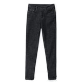 2023 Mujeres Jeans Térmicos Invierno Nieve Cálido Felpa Elástico Jeans Señora Skinny Espesar Polar Denim Pantalones Largos Retro Lápiz Pantalones