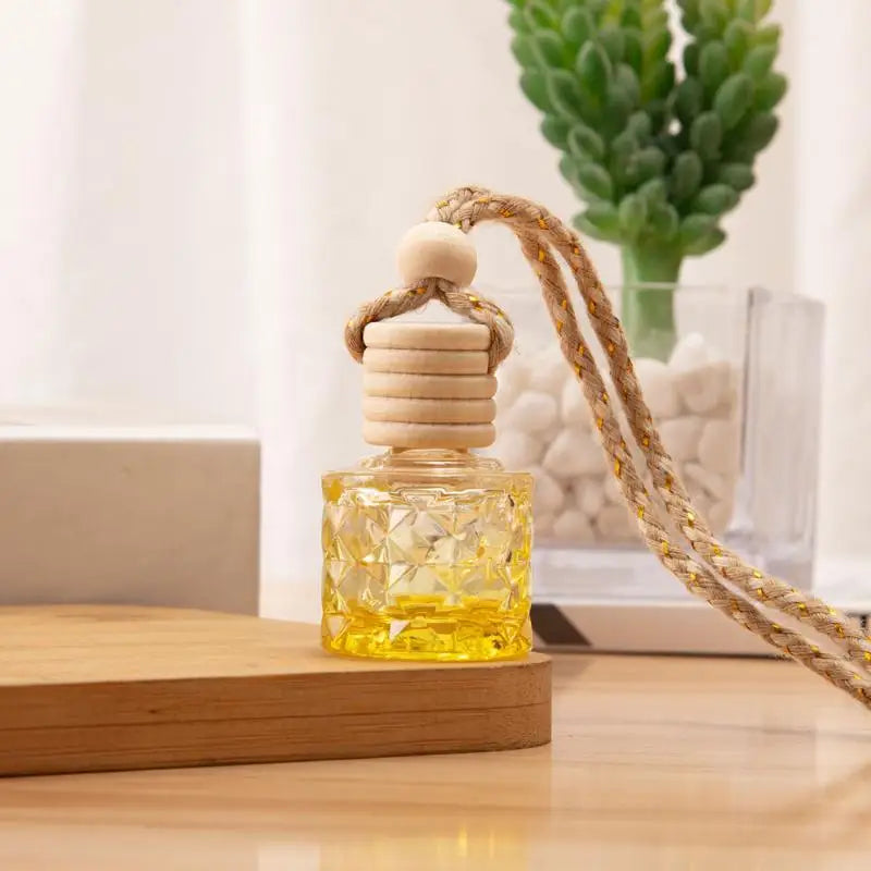 1Pc 8ML Conical Flask Empty Bottle Car Pendant Car Essential Oil Diffuser Fragrance Air Freshener Scent Perfume Bottle Ornament