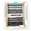 5D DIY Cluster Invisible band Lashes Segmented Bundle Thick Eyelashes Extension Russian Volume Individual False Lashes Cilios