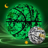 Glowing Basketball Leather Luminous Wear-Resistant Ball Size 5/6/7-27.5/28.5/29.5'' For Youth,In&Outdoor Basketball Night Game