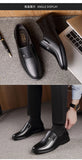 Leather Men Formal Shoes Luxury Brand 2025 Men's Loafers Dress Moccasins Breathable Slip-on Black Driving Shoes Plus Size 38-46
