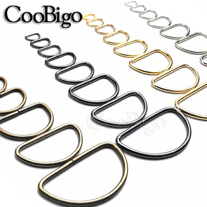 Metal D Ring D-rings Buckle for Belt Handbag Strap Bag Hardware Sewing Accessories 10mm 13mm 15mm 20mm 25mm 32mm 38mm 50mm