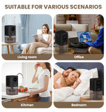 Portable Dehumidifier With 35 Ounces Capacity, Silent Operation, With Romantic Colorful Lights, Timer Switch