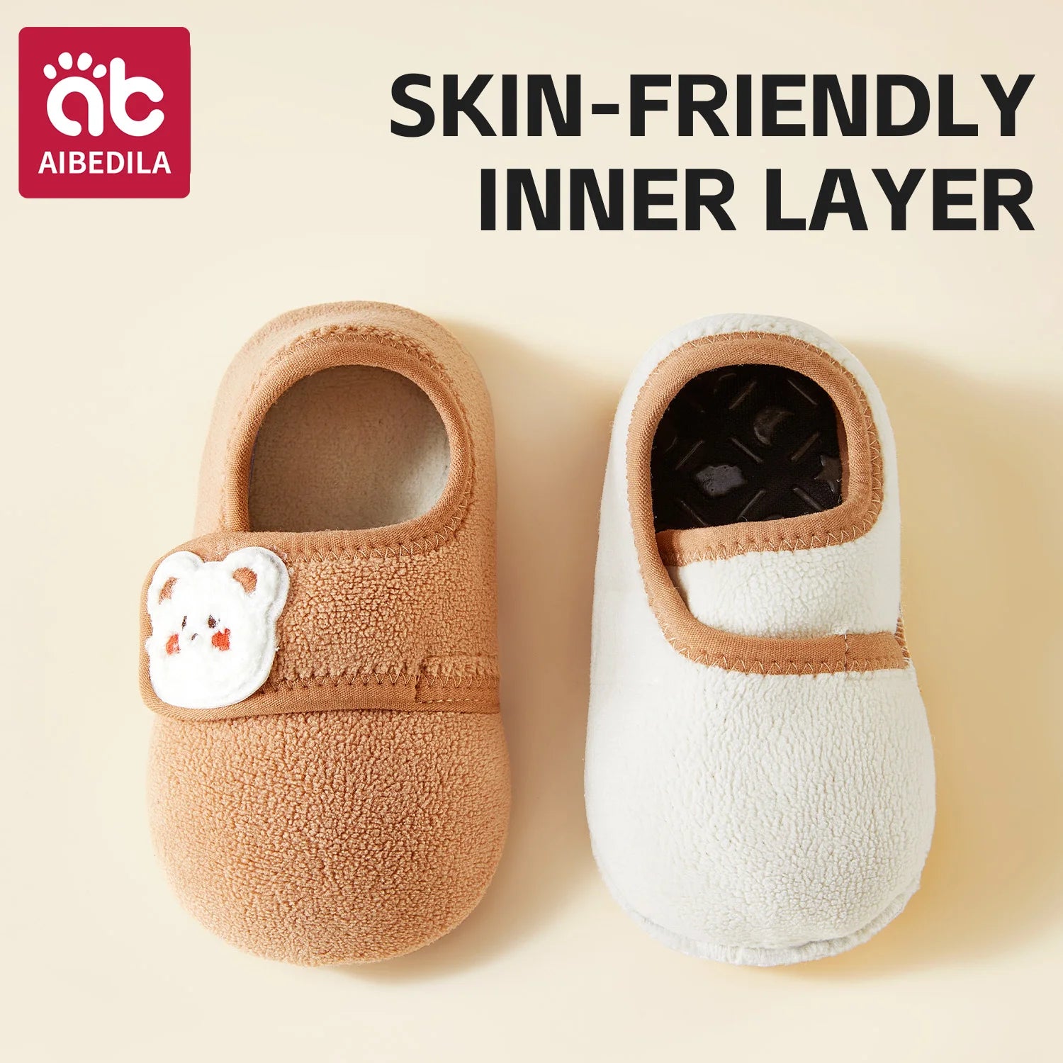 AIBEDILA Toddler Walking Shoes Warm Soft Baby Booties Infant Boys Girls Non-slip Floor Socks Baby Velcro Shoes Winter 0-4T