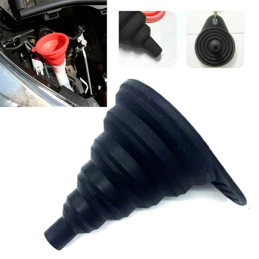 Funil de motor para carro, universal, silicone, líquido, lavadora, mudança de fluido, dobrável, portátil, óleo de motor, gasolina, funil de mudança