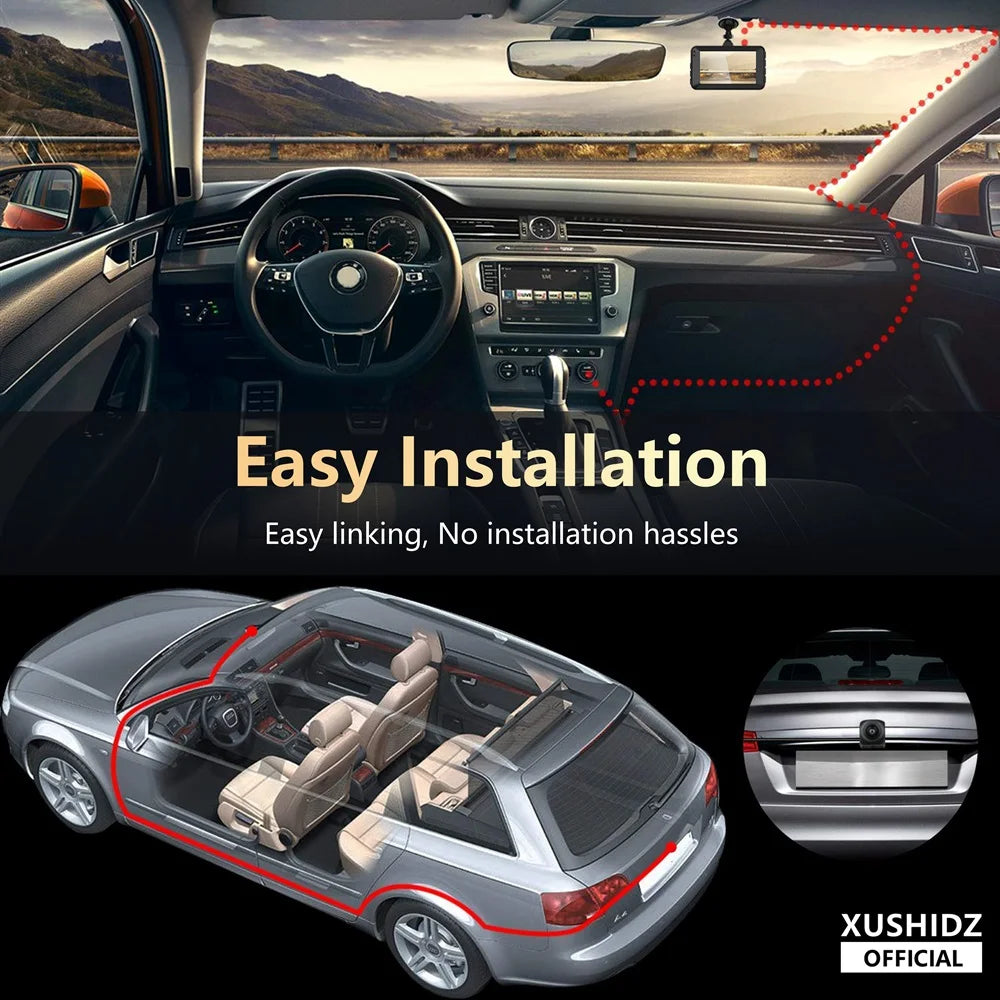XUSHIDZ 1080P Dash Camera Car Camera Night Vision Vehicle Video Recorder Dashcam DVR Loop Recording Q02 High Cost-Effective