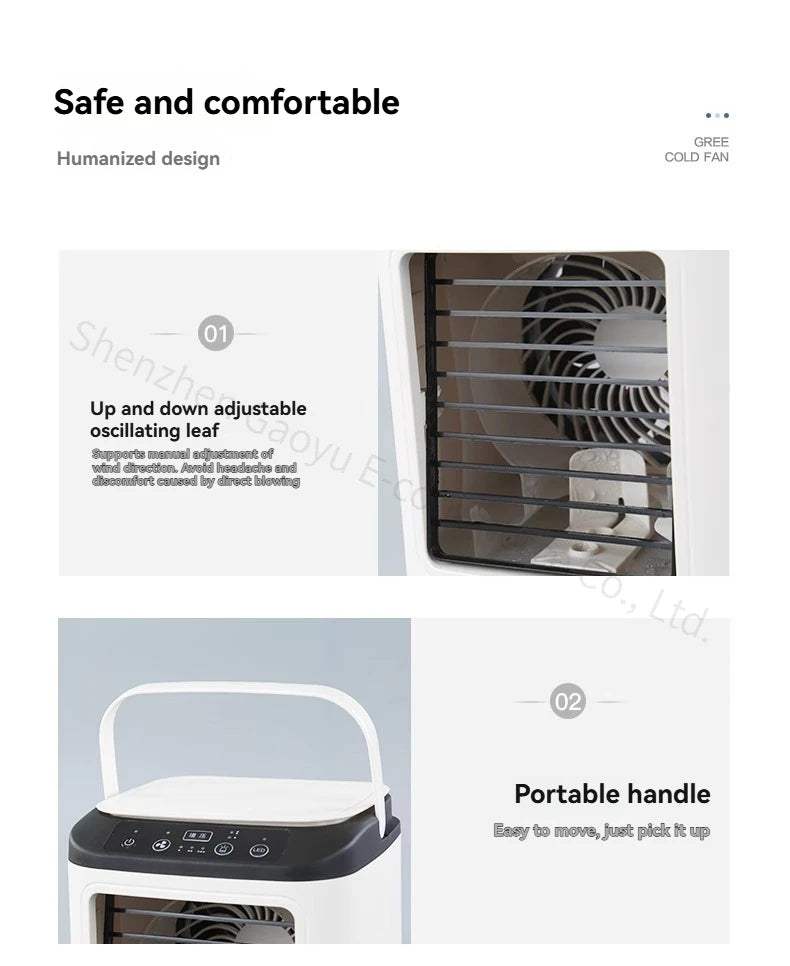New Household Air-conditioning Fan, Mini Electric Fan in Dormitory, Small Air-conditioning Office, Small Movable Air Cooler