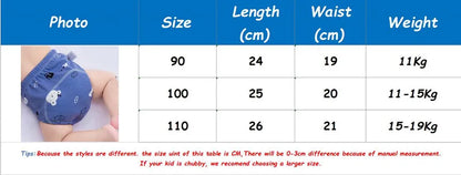 6 Layer Waterproof Reusable Cotton Baby Training Pants Infant Shorts Underwear Cloth Baby Diaper Nappies Panties Nappy Changing