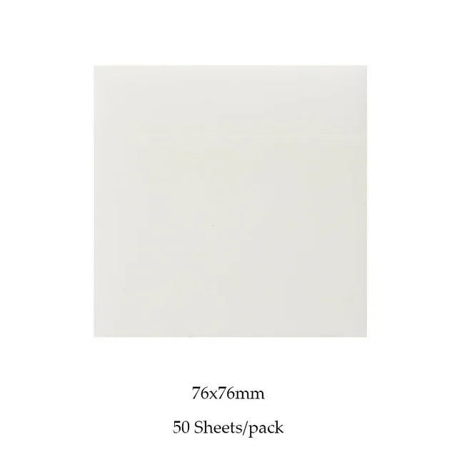 50 Sheets Creative Transparent PET Waterproof Sticky Note Pads Notepads Post-its for School Stationery Office Supplies