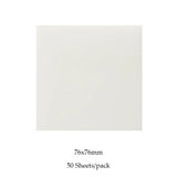 50 Sheets Creative Transparent PET Waterproof Sticky Note Pads Notepads Post-its for School Stationery Office Supplies