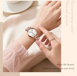 OLEVS 5653 Woman Watches Elegant Original Quartz Watch Waterproof Arabic Numerals Mesh Belt Date Ladies Watch Set Bracelet Watch