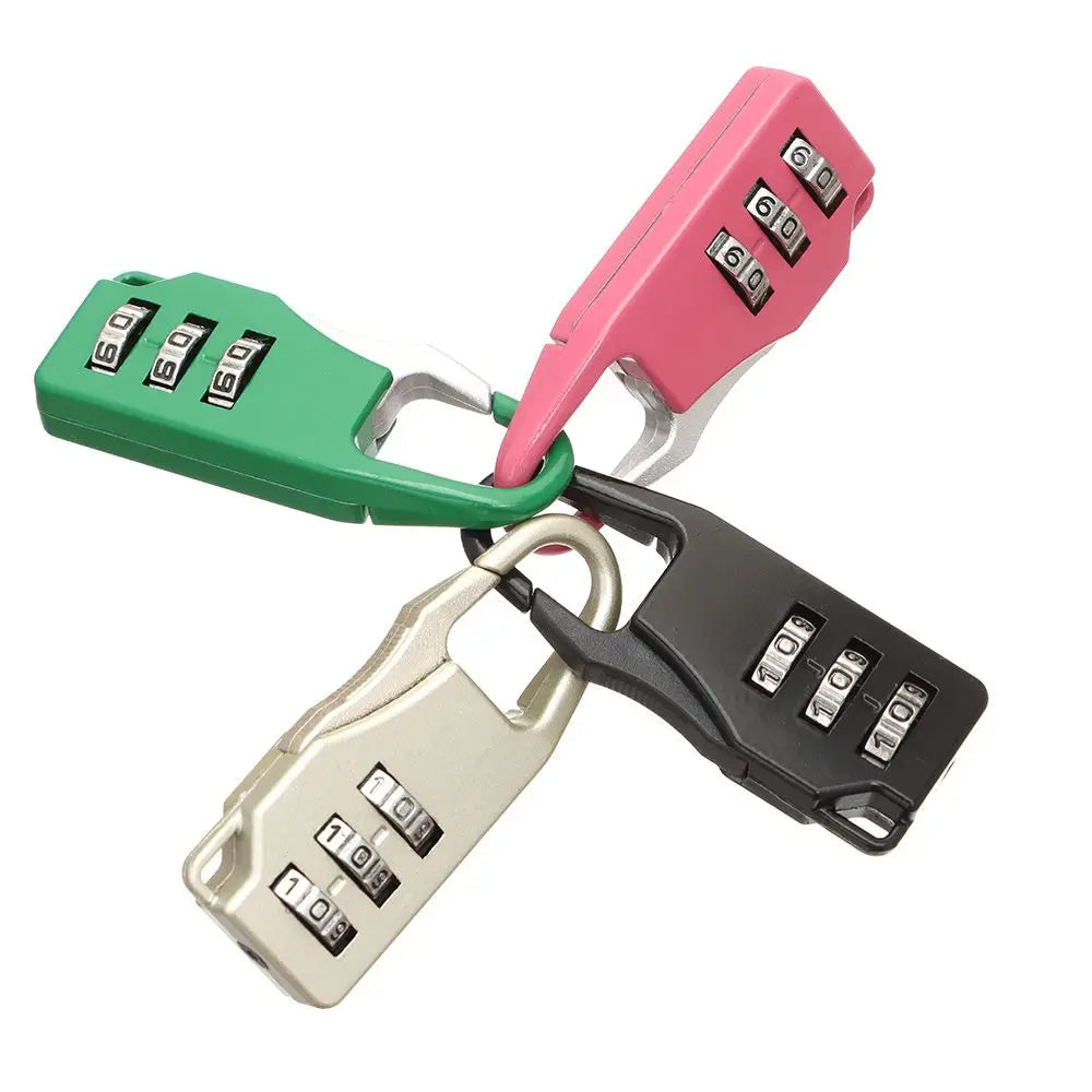 Bags Baggage Door Padlock 3 Dial Digit Combination Secret Safe Code Password Locks Bookbag Anti-theft Backpack Zipper Padlock