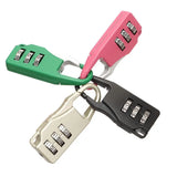 Bags Baggage Door Padlock 3 Dial Digit Combination Secret Safe Code Password Locks Bookbag Anti-theft Backpack Zipper Padlock