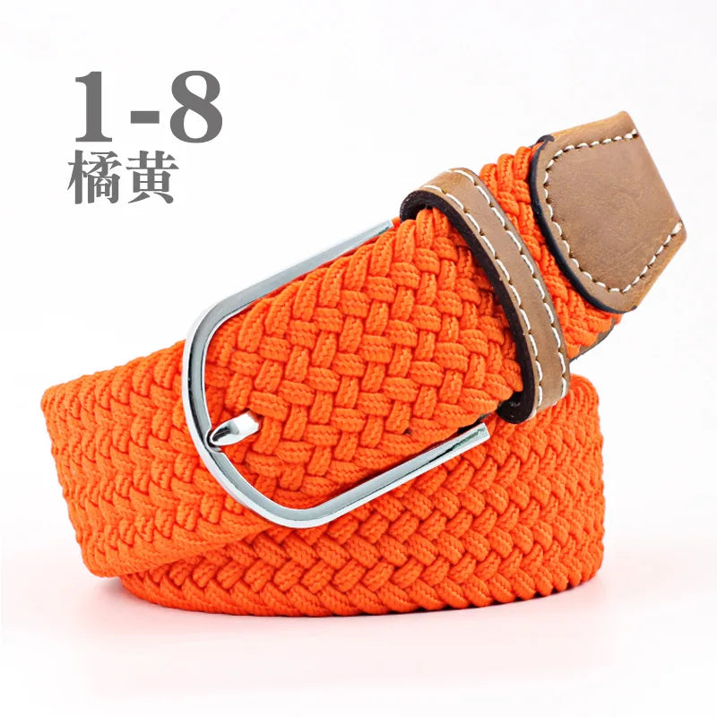 Stretch Woven Belt Unisex Canvas Belts Fashion Casual Student Belt Women Cinturon Male Waistband 105cm