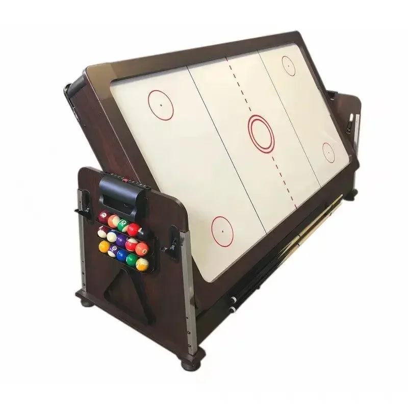 Mesa de billar multijuegos 4 en 1 giratoria moderna para hockey de aire