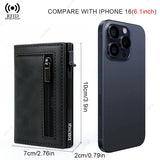 Magnetic Credit Card Holder Luxury Men's Wallet RFID Blocking Pop Up Minimalist Wallet Leather Bank Card Holder Case Vallet for Men