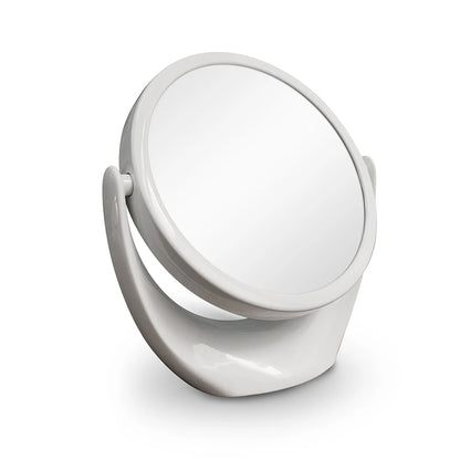 Espejo de maquillaje portátil de viaje de escritorio con soporte, aumento de 1X/5X, espejo cosmético giratorio de doble cara, regalo