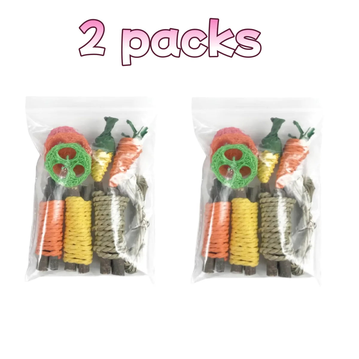 Pet Rabbit Guinea Pig Dragon Cat Fun Toy Hamster Rabbit Rabbit Tooth Grinding Set Pet Tooth Grinding Snacks