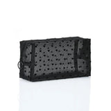 Heart-Shaped Nylon Mesh Cosmetic Bag Portable Toiletry Organizer for Women Makeup Storage