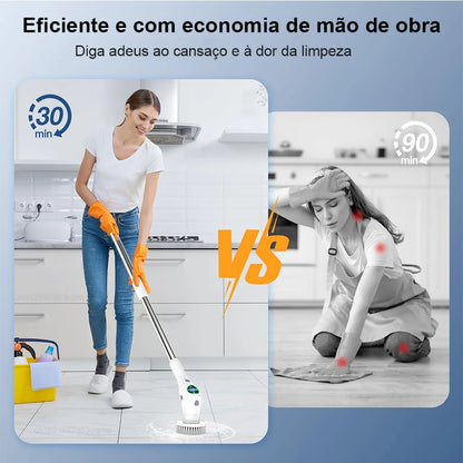 Cepillo de limpieza eléctrico 8 en 1, multifuncional, inalámbrico, giratorio, para baño, cocina, ventanas, inodoro. 
