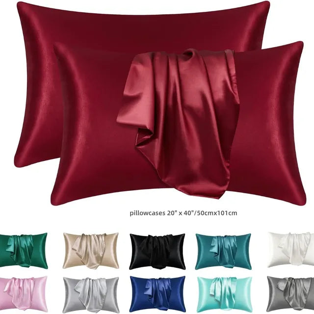 Fundas de almohada refrescantes de satén Boost-Silky, suaves para el cabello y la piel, de fácil cuidado, para un sueño reparador, 1 unidad 