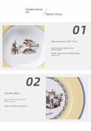 Nordic retro European tableware porcelain plates cups saucers pots high-end luxury sets creative home gifts