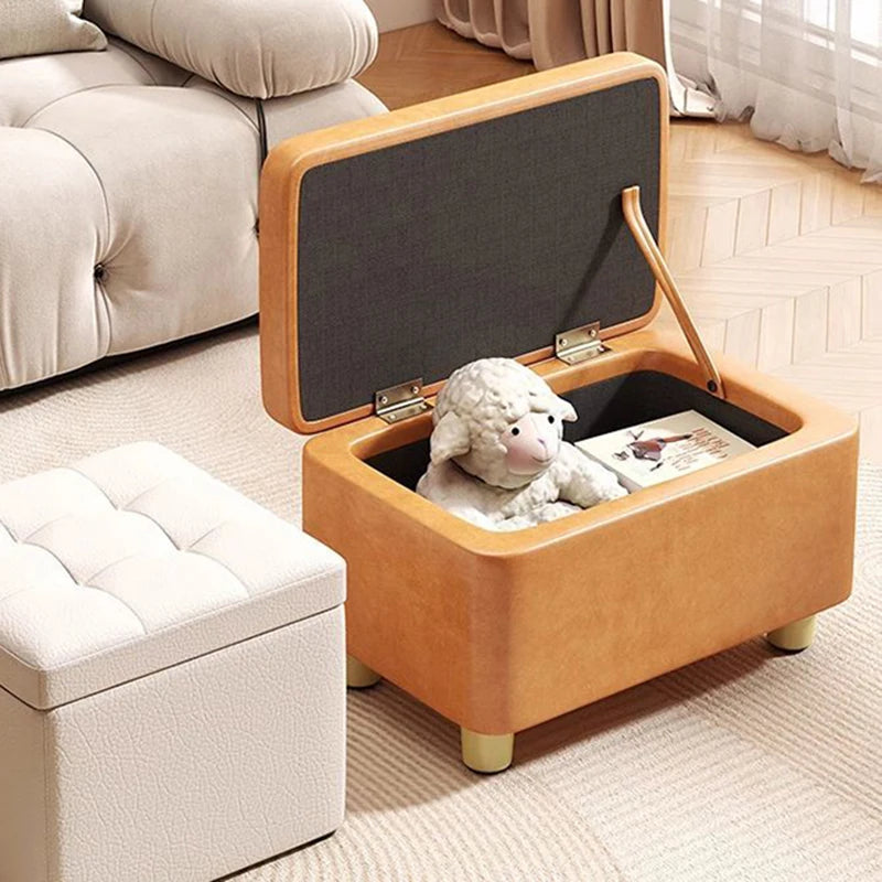 Home Door Shoe Stool, Large Capacity Storage Box, Long Wooden Storage Stool, Living Room Stool, Bathroom Footrest, Furniture