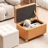 Home Door Shoe Stool, Large Capacity Storage Box, Long Wooden Storage Stool, Living Room Stool, Bathroom Footrest, Furniture