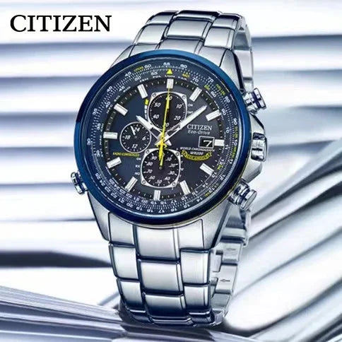 CITIZEN Homens Quartz Watch, Impermeável, Multi Função, Fantasia, Redondo, Inoxidável, Automático, Calendário, Tendência de Luxo