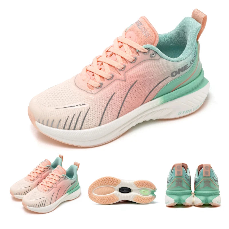ONEMIX White Road Running Shoes for Men Air Cushion Outdoor Sport Shoes Male Trainers Summer Jogging Shoes Women Footwear