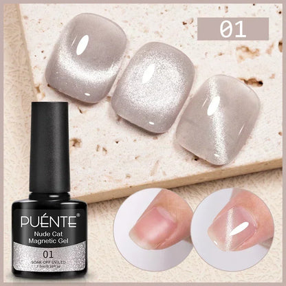 7.5ML Super Shiny Ruby Red Cat Magnetic Gel Nail Polish Wine Red Cat Eye Gel Soak Off Semi-Permanent Nail Varnish For Manicure