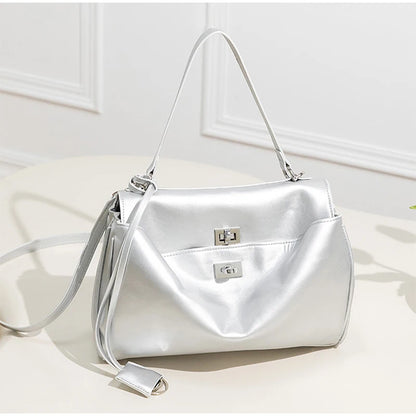 Bolso de mano de gran capacidad para desplazamientos, de piel suave de alta calidad, moderno bolso bandolera de viaje para mujer, maletín de negocios.