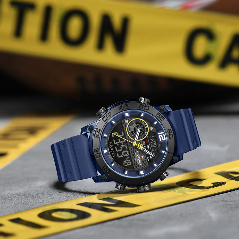 NAVIFORCE 6104 Fashion Sports Electronic Quartz Watch Men Calendar Luminous Outdoor Casual Digital Watches for Man reloj hombre