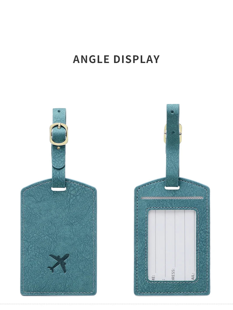 Fashionable new PU luggage tag, boarding pass for overseas travel, luggage tag, anti-loss name card, luggage tag