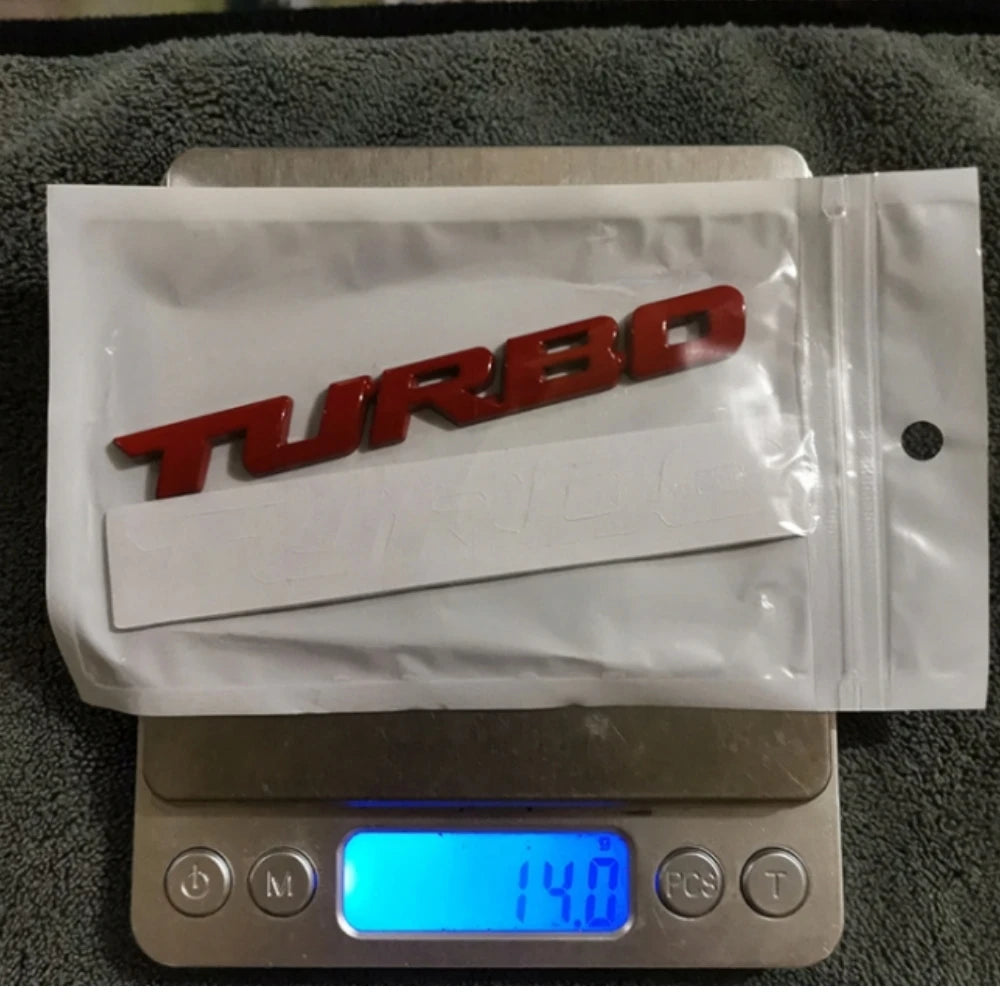 3D Metal Stickers Automotive Turbo charging Stickers